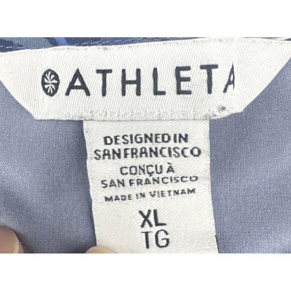 Athleta Women’s Zephyr Refined Crew Neck Tank Top Neck Stretch Activewear Sz XL - Picture 5 of 9